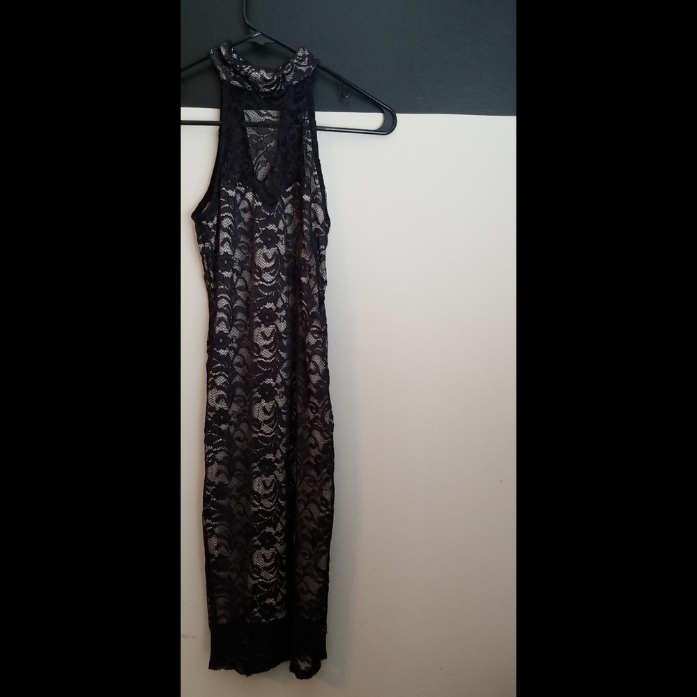 NEW LISTING! HotMiamiStyles Nude Illusion Lace Dress - Picture 15 of 16